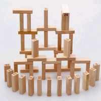 Large Tumbling Timber Toy for Adults Tumble Tower Blocks Wood Stacking Game for Boys Girls Kids Family, Life Size Yard Tower Game, Wooden Tumbling Stacking Tower Game, Zenga tower (48 Pcs Blocks 2 Dices)