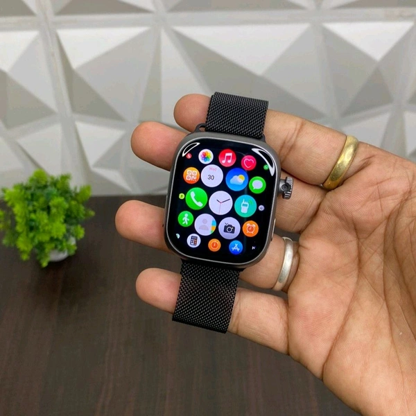 Howear HW S10 SIM Call AMOLED Smartwatch – 8GB RAM + 128GB Storage | Dual Camera | AI Voice Assistant | Mini Smartphone on Wrist - Black