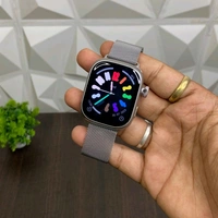 Howear HW S10 SIM Call AMOLED Smartwatch – 8GB RAM + 128GB Storage | Dual Camera | AI Voice Assistant | Mini Smartphone on Wrist - Silver