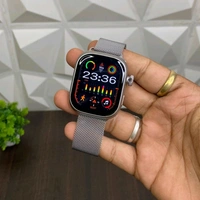 Howear HW S10 SIM Call AMOLED Smartwatch – 8GB RAM + 128GB Storage | Dual Camera | AI Voice Assistant | Mini Smartphone on Wrist - Silver