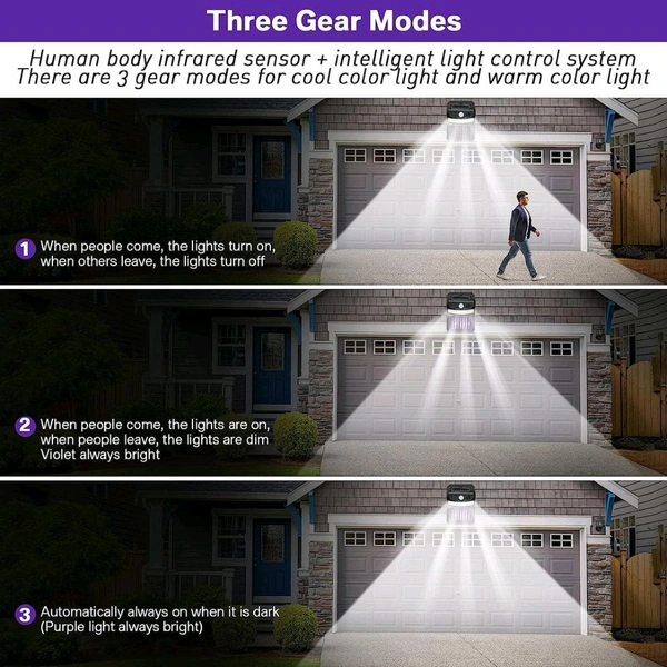 Bug Zapper Outdoor 2 in 1 Solar Mosquito Zapper Lamps Motion Sensor Wall Light Ultraviolet Electric Shock Mosquito Zapper Lamp UV Killer Light Fly Repellent Zapper Trap Light for Doorway Courtyard Backyard Garden (1 Pc)