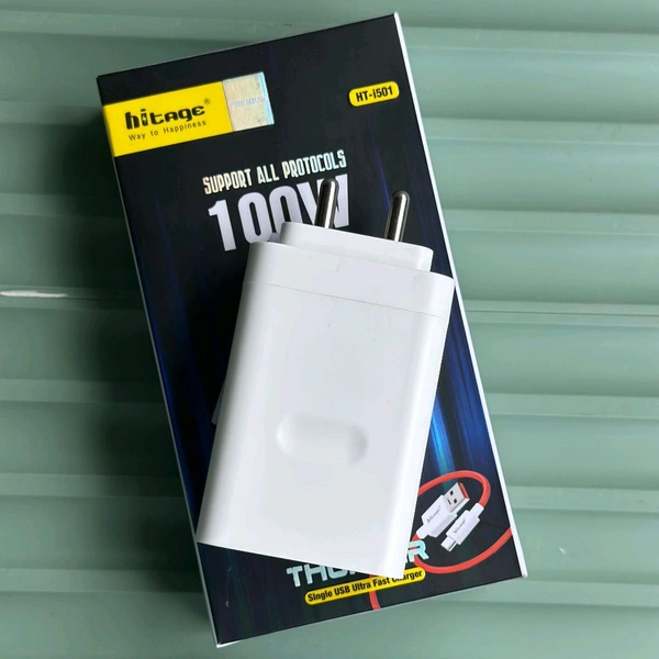Hitage Thunder 100W Super Fast Charger | Universal Compatibility | QC 3.0 & SuperVOOC Support - 6 Months Cybzone Warranty