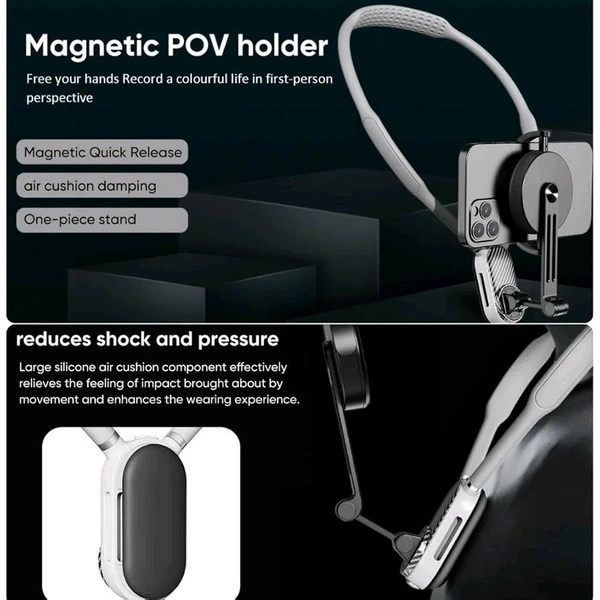 Hands-Free Mobile Phone Neck Bracket | 360° Adjustable Holder for Watching & Gaming