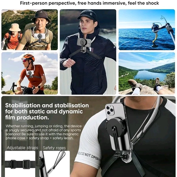 Hands-Free Mobile Phone Neck Bracket | 360° Adjustable Holder for Watching & Gaming