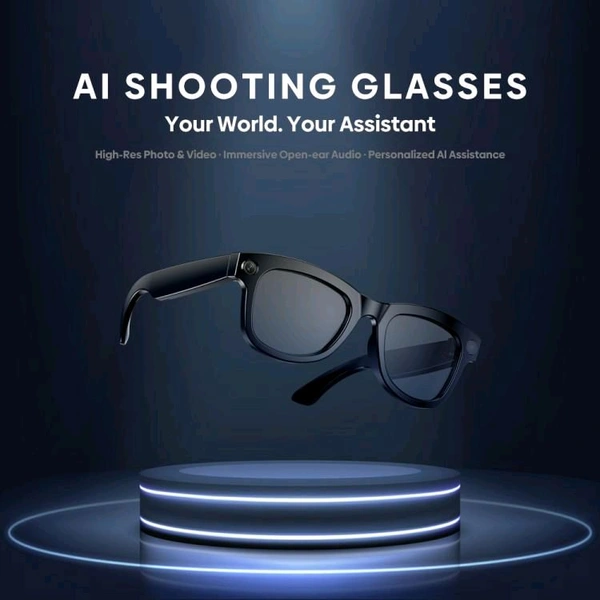 AI Smart Glasses with Music, Calls & Camera | Voice Control, Object Recognition & Real-time Translation
