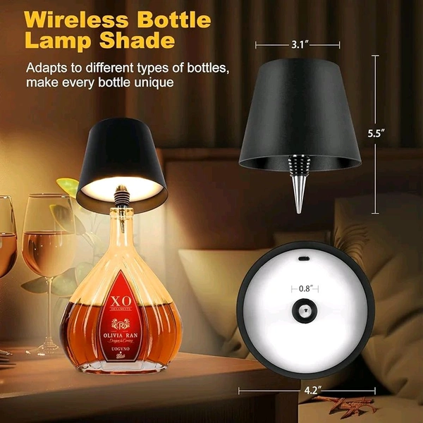 Creative Bottle Stopper LED Lamp Shade – Wine Bottle Decoration Night Light