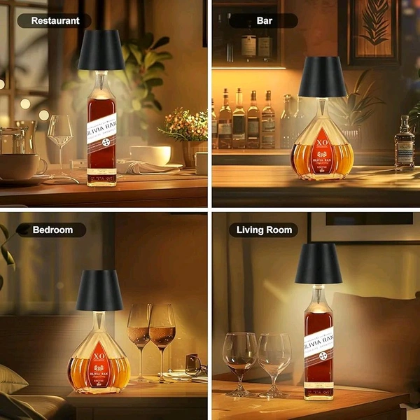 Creative Bottle Stopper LED Lamp Shade – Wine Bottle Decoration Night Light