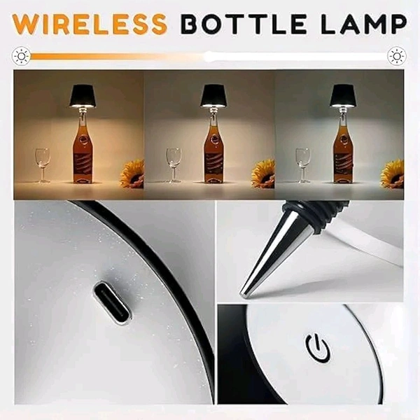 Creative Bottle Stopper LED Lamp Shade – Wine Bottle Decoration Night Light