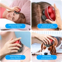 Smart Electric Scalp Massager, Handheld Electric Pet Massager Massage Tool with 4 Massage Heads