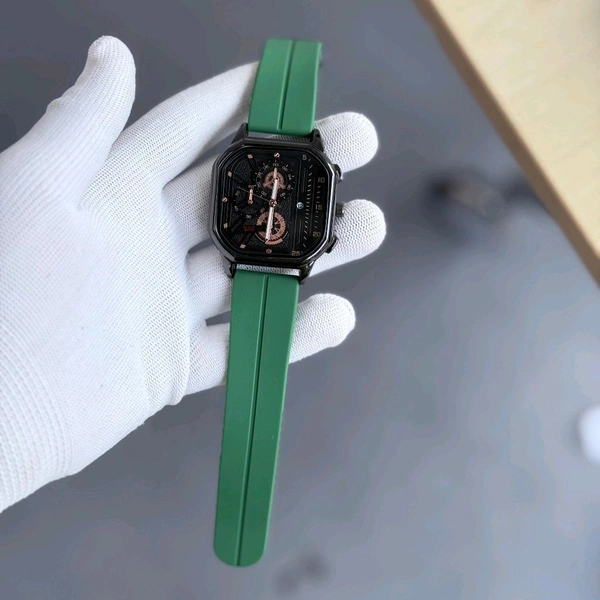 WooTime Budget Analog Quartz Watch – Premium Style at a Budget Price - Green Pea