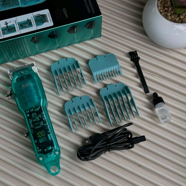 MZ M854T Professional Hair Clipper – Transparent Edition