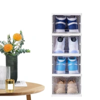 Stackable Multifunctional Storage, for Clothes Foldable Drawer Shelf Basket Utility Cart Rack Storage Organizer Cart for Kitchen, Pantry Closet, Bedroom, Bathroom, Laundry (4 / Layer 1 Pc)