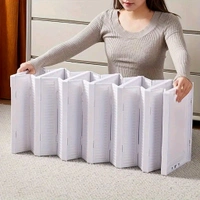 Stackable Multifunctional Storage, for Clothes Foldable Drawer Shelf Basket Utility Cart Rack Storage Organizer Cart for Kitchen, Pantry Closet, Bedroom, Bathroom, Laundry (6 / Layer 1 Pc)