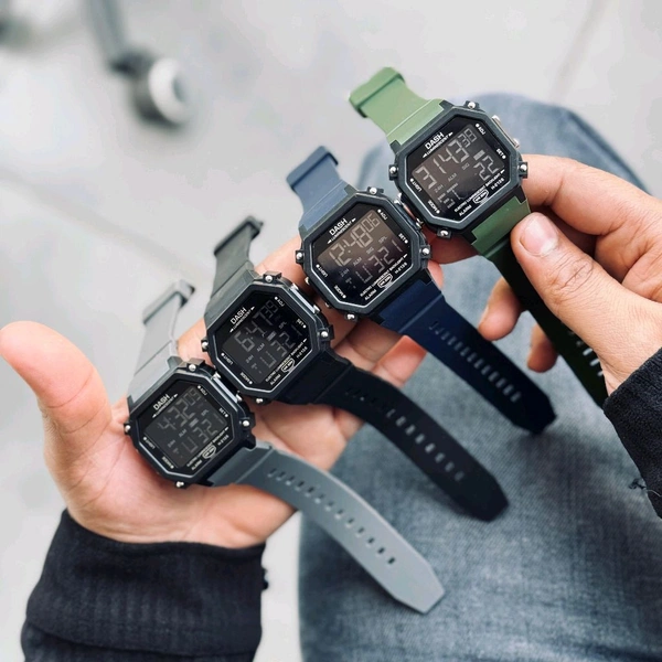 DASH Tactical Style Digital Watch for Men – Rugged Design, Premium Look, All-Day Comfort - Blue
