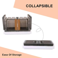 Folding Wardrobe Storage Organizer | Storage Bins with Double Door & Top Lid Opening | Drawer Organizer for Office | Black & White - 1 Layer