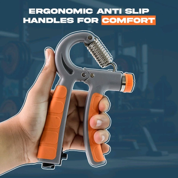 Adjustable Hand Grip Strengthener with Counter – Forearm Exerciser for Finger, Wrist & Hand Strength Training, Stress Relief, Rehabilitation & Fitness Workout Equipment (5kg–60kg Resistance)
