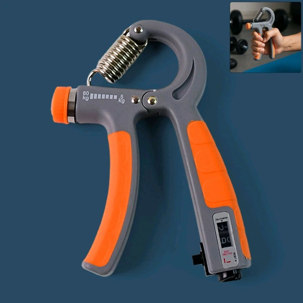 Adjustable Hand Grip Strengthener with Counter – Forearm Exerciser for Finger, Wrist & Hand Strength Training, Stress Relief, Rehabilitation & Fitness Workout Equipment (5kg–60kg Resistance)