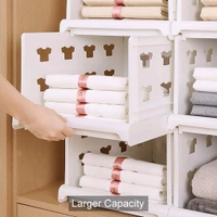 Stackable Multifunctional Storage,for Clothes Foldable Drawer Shelf Basket Utility Cart Rack Storage Organizer Cart for Kitchen, Pantry Closet, Bedroom, Bathroom, Laundry  - 4 Layer