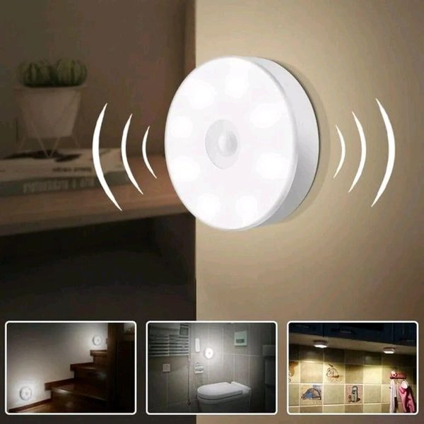 Wireless Battery Operated LED Motion Sensor Wall Light for Hallway, Wardrobe, Basement, Cupboard, Garage  - Pack Of 1