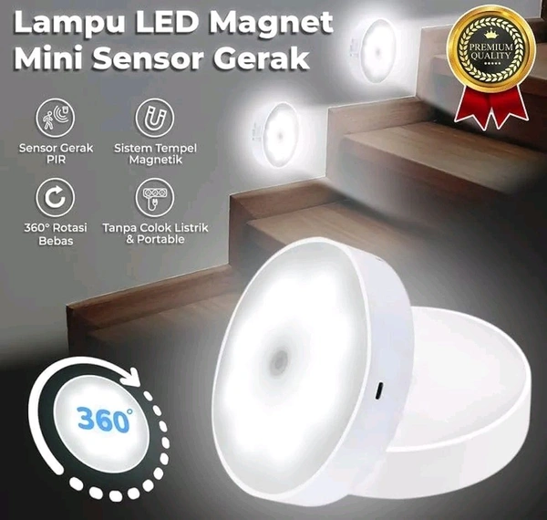 Wireless Battery Operated LED Motion Sensor Wall Light for Hallway, Wardrobe, Basement, Cupboard, Garage  - Pack Of 1