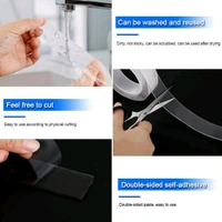 Strong Transparent Double-Sided Nano Adhesive Tape – Reusable, Washable, Multipurpose Sticky Mounting Tape for Home, Office, Kitchen, and DIY Use