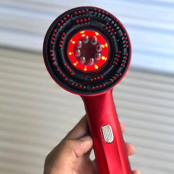 Electric Scalp Massage Comb – With Vibration & LED Therapy
