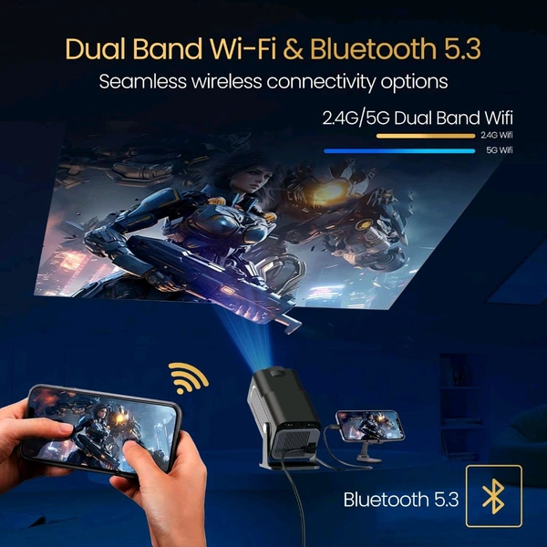 HY320 HD Projector With 2GB RAM + 16GB ROM | Ultra HD Home Cinema  - 1 Month Cybzone Warranty