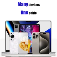 4 in 1 Spring Fast Charging Cable, 65W USB-C Multi Charging Cable for Multiple Devices, Extended Retractable Universal Charging Cable for iPhone Samsung Laptop Charging