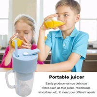 2 In 1 Portable Crusher Juicer With Handle & Straw for Smoothie Sipper USB Rechargeable