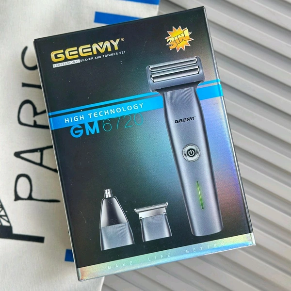 Geemy GM-6720 | 3-in-1 Professional Shaver & Trimmer Set