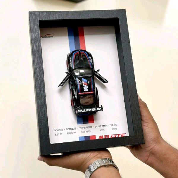 Premium Framed Car Model – 3D Wall Decor for Auto Enthusiasts, Unique Models - Black