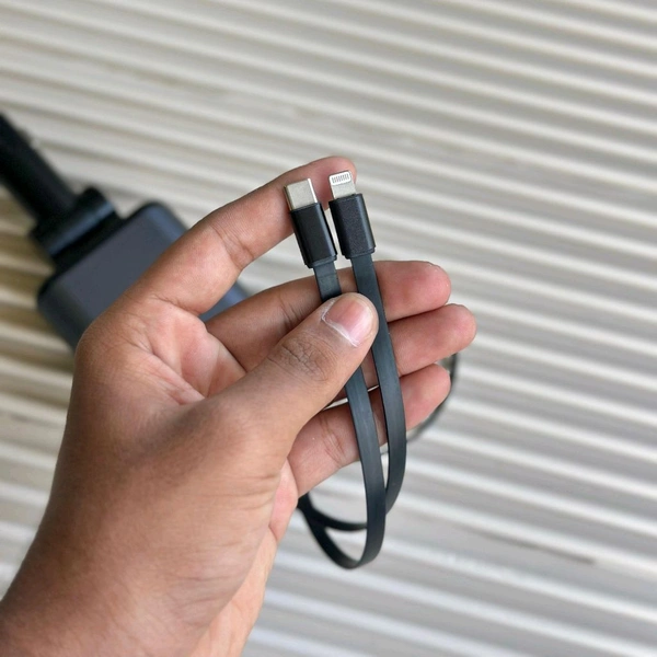 4 in 1 Starry Sky Car Charger – Fast Charging + Ambient Light Projector (Type-C, iOS, USB, PD 3.0)