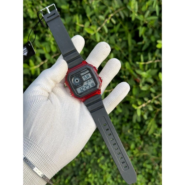New Piaoma Digital Watch – Premium Square Design, Water Proof Guaranteed - Red