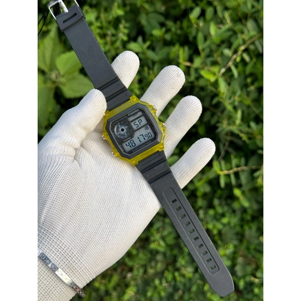 New Piaoma Digital Watch – Premium Square Design, Water Proof Guaranteed - Yellow