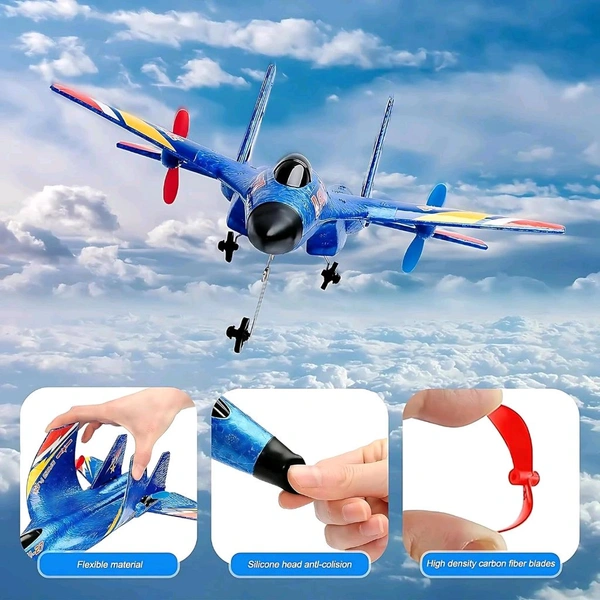 Foam Fighter SU-27 Smart Gyroscope RC Plane – Fly Like a Pro! (Pack of 1 / Multicolore)