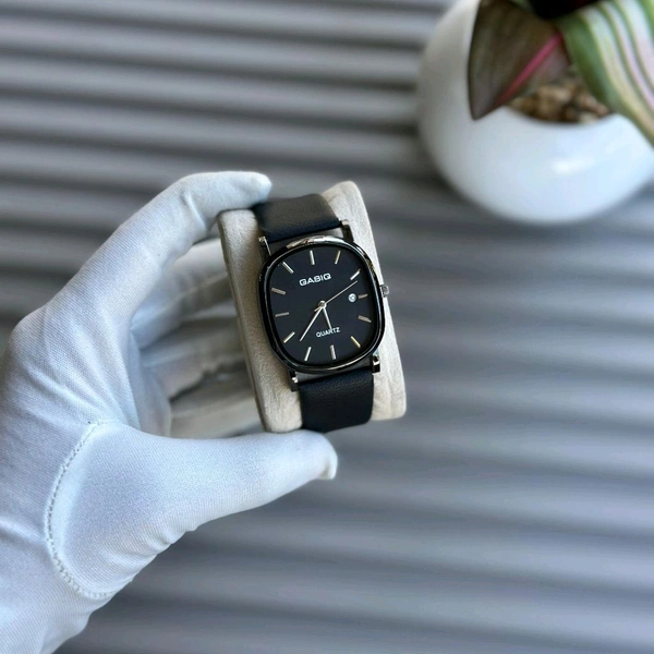 Gasiq Budget Analog Quartz Watch – Premium Style at a Budget Price - Black