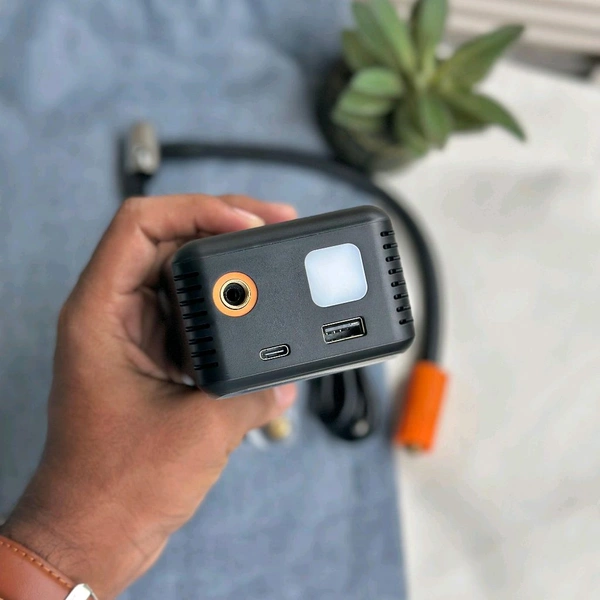 Smart Portable Tire Inflator – Digital 150 PSI Air Pump for Car, Bike & Sports with Rechargeable Battery