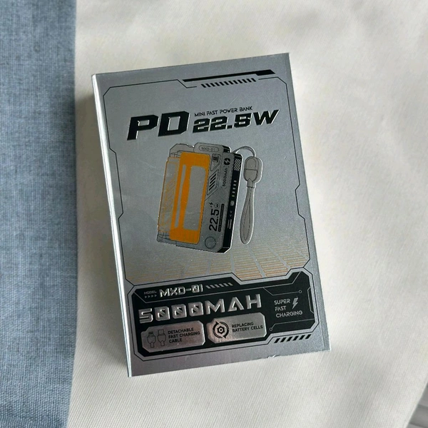 MXD-01 22.5W PD Fast Charging Power Bank (10,000mAh) – Industrial Design with Replaceable Battery Cells