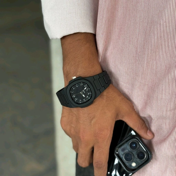 Arabic Aura Minimal Matte Arabic Dial Watch | Luxury-Inspired Design - Black