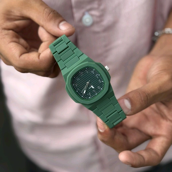 Arabic Aura Minimal Matte Arabic Dial Watch | Luxury-Inspired Design - Green