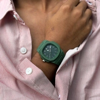 Arabic Aura Minimal Matte Arabic Dial Watch | Luxury-Inspired Design - Green