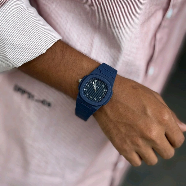 Arabic Aura Minimal Matte Arabic Dial Watch | Luxury-Inspired Design - Blue