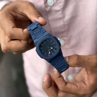 Arabic Aura Minimal Matte Arabic Dial Watch | Luxury-Inspired Design - Blue
