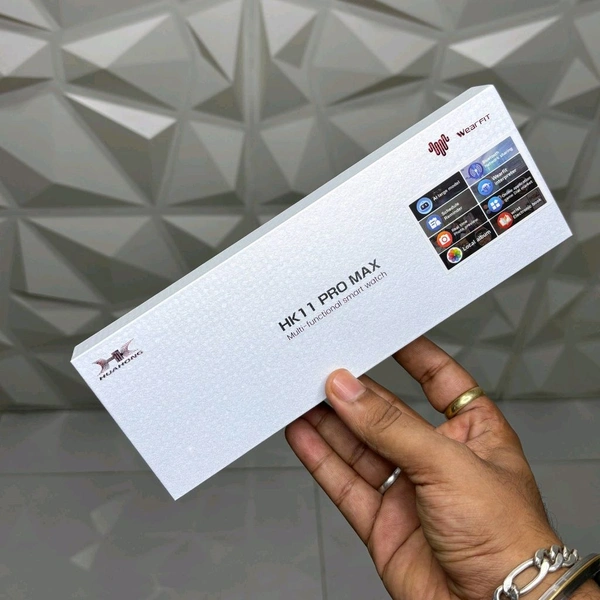 Wearfit HK11 Pro Max Smartwatch – 1.9" HD Display | Bluetooth Calling | Fitness & Style Combo | 4GB Storage 