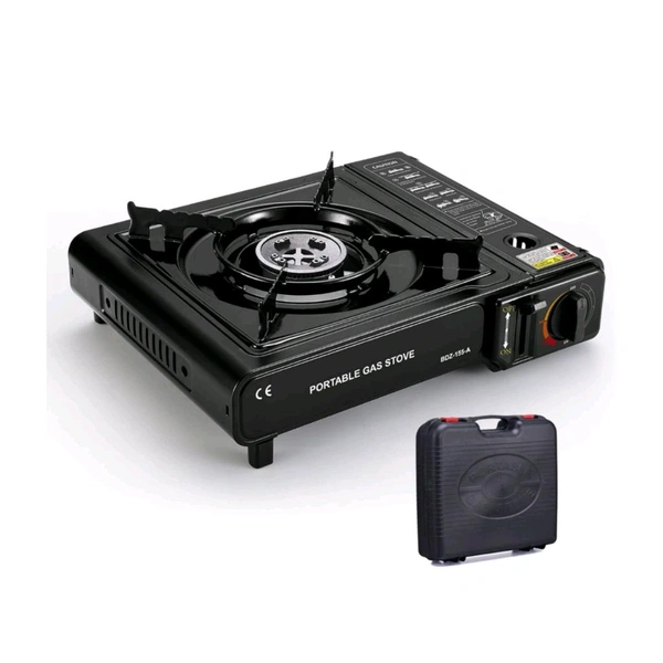 Portable Dual Gas Stove with Carry Case – Works with LPG & Butane | Outdoor Camping, Travel & Emergency Use