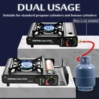Portable Dual Gas Stove with Carry Case – Works with LPG & Butane | Outdoor Camping, Travel & Emergency Use