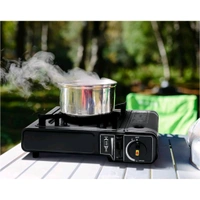 Portable Dual Gas Stove with Carry Case – Works with LPG & Butane | Outdoor Camping, Travel & Emergency Use
