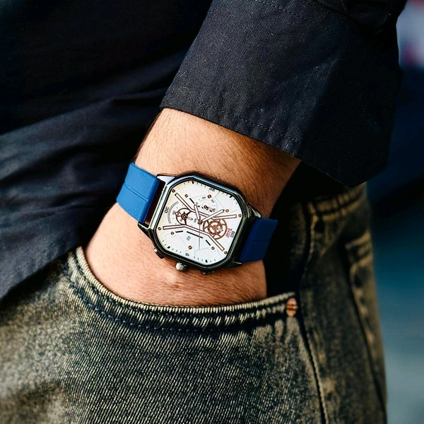 WooTime Budget Analog Quartz Watch β Premium Style at a Budget Price - Blue