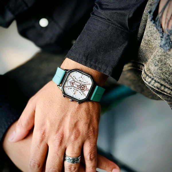 WooTime Budget Analog Quartz Watch β Premium Style at a Budget Price - Aqua Teal