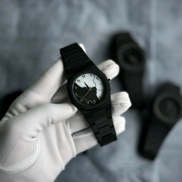 Arabic Aura Quartz Men's Watch | Date Display | Arabic Numerals - Black